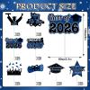 2026 Graduation Cupcake Toppers - 48 Pcs Blue Graduation Party Supplies Mini Cake Food/Appetizer Picks For Class of 2026 Graduation Decorations view 2