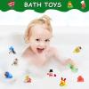 24 Pcs Christmas Rubber Ducks,Baby Bath Toys for Kids,Christmas Party Favors Supplies,Goodie Bags Fillers Stuffers for Christmas Decor,Baby Showers,Birthday Gifts(Christmas) view 3