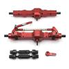 DAIHAOUU for WPL 1/10 C74 1/16 C14 C24 C34 C54 B14 B24 Metal Front Rear Axle and Drive Shaft Servo Arm Set RC Car Upgrade Parts Accessories(Red) view 1