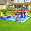 Inflatable Water Slide, 10 in 1 Water Park Bounce House with 650W Blower, Dual Splash Pool, Water Cannon, Basketball & Soccer, Water Slides Bouncy Castle for 3-10 Kids Outdoor Backyard (19x17x8 Ft) view 2