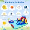 Inflatable Water Slide, 10 in 1 Water Park Bounce House with 650W Blower, Dual Splash Pool, Water Cannon, Basketball & Soccer, Water Slides Bouncy Castle for 3-10 Kids Outdoor Backyard (19x17x8 Ft) view 4