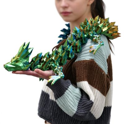 48.8inch Super Large 3D Printed Dragon Models,Flexible Joint Animal lacertid Figurines, 3D Printing Stuff Cheap,Stress Relief, Fidget restlessness, ADHD Toys, Surprise Fantasy Gifts