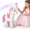 iPlay, iLearn Plush Magic Unicorn Toy W/Remote Control Fairy Magical Wand, Girl Music Unicorn Stuffed Animal W/LED Light Sound, Interactive Birthday Gift 18 24 Month Baby Toddler 2 3 4 5 6 7 Year Kid view 1