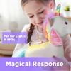 iPlay, iLearn Plush Magic Unicorn Toy W/Remote Control Fairy Magical Wand, Girl Music Unicorn Stuffed Animal W/LED Light Sound, Interactive Birthday Gift 18 24 Month Baby Toddler 2 3 4 5 6 7 Year Kid view 3