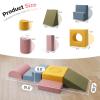 Rinnebbit 6-Piece Foam Climbing Blocks, Kids Climb and Crawl Soft Play Set, Machine Washable Cover, Baby Indoor Activity Play Structure, Climbing Toys for Toddlers 1-3 (Multi-Color, no Ball Pit) view 2