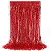 30PCS Beads Necklace, Red Valentines Necklace Stuff Party Favors, 33" Red Necklaces Festival Parade Throw Accessories for Wedding Birthday Valentines Mardi Gras Christmas Celebrations Decorations view 1