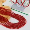 30PCS Beads Necklace, Red Valentines Necklace Stuff Party Favors, 33" Red Necklaces Festival Parade Throw Accessories for Wedding Birthday Valentines Mardi Gras Christmas Celebrations Decorations view 3