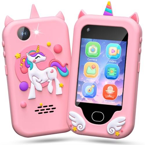 Lapare Kids Smartphone Toy, Toddler Learning Toy Phone with Dual Camera, Game, Music Player, Christmas Birthday Gifts for Girls Age 3-8