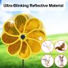 4PCS Flower Wind Spinner Sparkly Lawn Pinwheel 11.8 inch Yellow Garden Windmill for Garden, Party, Outdoor, Yard Decor view 2