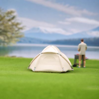 1/18 1/24 1/43 1/64 1/87 Scale Camping Tent Miniature Scene Decor, Miniature Decoration Accessories, Dollhouse Outdoor Accessories Furniture Tent, Miniature Toy Furnishing (1/87 White)