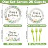 100Pcs Wildflower Party Decorations Floral Birthday Paper Plates and Napkins Wildflower Baby Shower Decorations Flower Disposable Tableware Set for Spring Summer Picnic Wedding Tea Party Serve 25 view 2