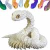 3D Printed Animals Set 3D Printed Snake Toys 3D Printed Articulated Flexible Fidget Toy 3D Printed Animals Exquisite Cute Pet Toy Children/Adults Fidget Toys(17.7-White) view 1