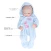 10inch Reborn Dolls Soft Silicone Delicate Facial Details Washable Lifelike Baby Doll Toy with Pajamas (10inch Blue boy with Eyes Closed) view 2