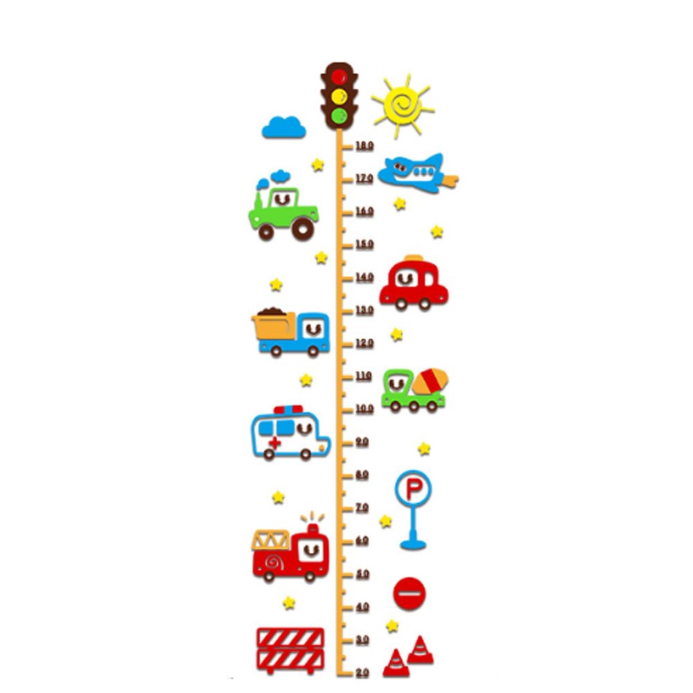 Acrylic Growth Chart Height Wall Sticker Kid Room Decor Height Measure Decals for Room Decor Children Height Measuring Decal