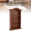 1:12 Scale Miniatures Dollhouse Wooden Bookcase, 4 Floors Furniture Display Bookshelf Cabinet, Miniature Book Shelf Dollhouse Decoration Accessories for Home Bedroom view 4