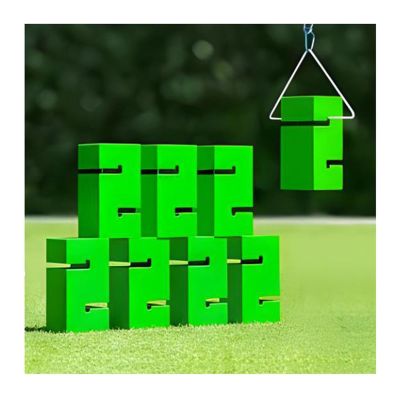 Field Day Team Building Game Stacking Block, Color Rugged ABS Material, Improve Group Leadership Communication Skills(Green,8PCS)