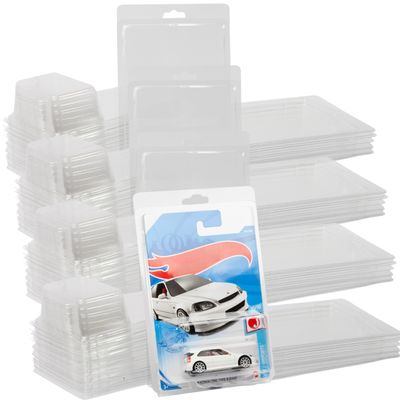 48 Pack Plastic Case Compatible with Hot Wheels Case Protector for Mainline Series 2 Part Protector