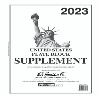 H.E. Harris & Co. United States Postage Stamp Plate Block Album Supplement for 2023