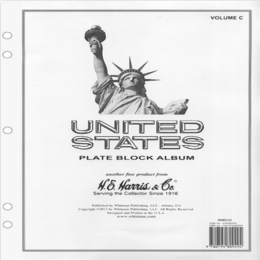 H.E. Harris & Co. USA Liberty Postage Stamp Plate Block Album with Pictures/Illustrations (Part C 1989-2019) Pages Only