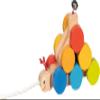 goki 54843  Mathilda Caterpillar  Lovingly Designed Wooden Pull Along Animal with Bell view 2