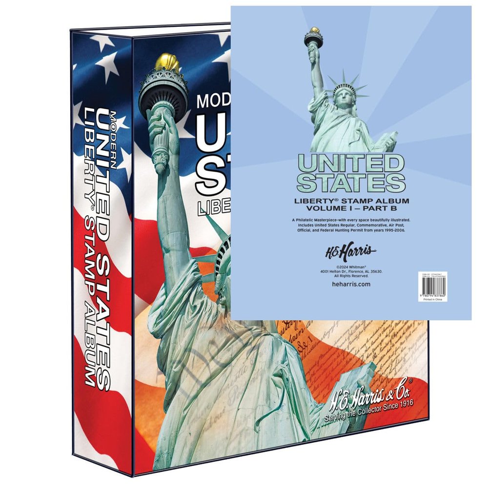 H.E. Harris & Co. USA Liberty Postage Stamp Album with Pictures/Illustrations (Part B 1996-2006) with USA Liberty 3 Ring Binder