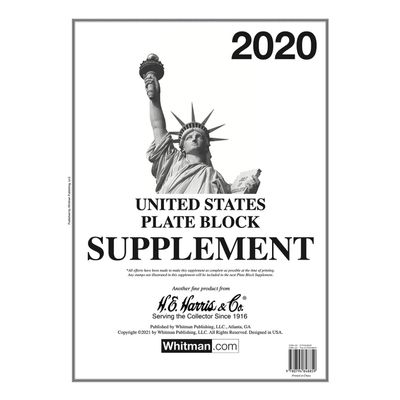 H.E. Harris & Co. United States Postage Stamp Plate Block Album Supplement for 2020
