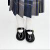 18 inch Doll Outfit-School Plaid Jumper Include Blouse and Hair Accessory/Add on Option: Sock and Shoe (Doll is not Included) (Pleated Skirt,Sock,ShinyBlack Shoe, Plaid 57) view 4
