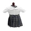18 inch Doll Outfit-School Plaid Jumper Include Blouse and Hair Accessory/Add on Option: Sock and Shoe (Doll is not Included) (Pleated Skirt Only, Plaid 42) view 1