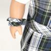 18 inch Doll Outfit-School Plaid Jumper Include Blouse and Hair Accessory/Add on Option: Sock and Shoe (Doll is not Included) (Dropped Waist Jumper,Sock,Matte Black Shoe, Plaid 80) view 2