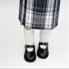 18 inch Doll Outfit-School Plaid Jumper Include Blouse and Hair Accessory/Add on Option: Sock and Shoe (Doll is not Included) (Dropped Waist Jumper,Sock,Matte Black Shoe, Plaid 80) view 4