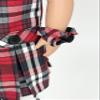 18 inch Doll Outfit-School Plaid Jumper Include Blouse and Hair Accessory/Add on Option: Sock and Shoe (Doll is not Included) (Dropped Waist Jumper Only, Plaid 69) view 4