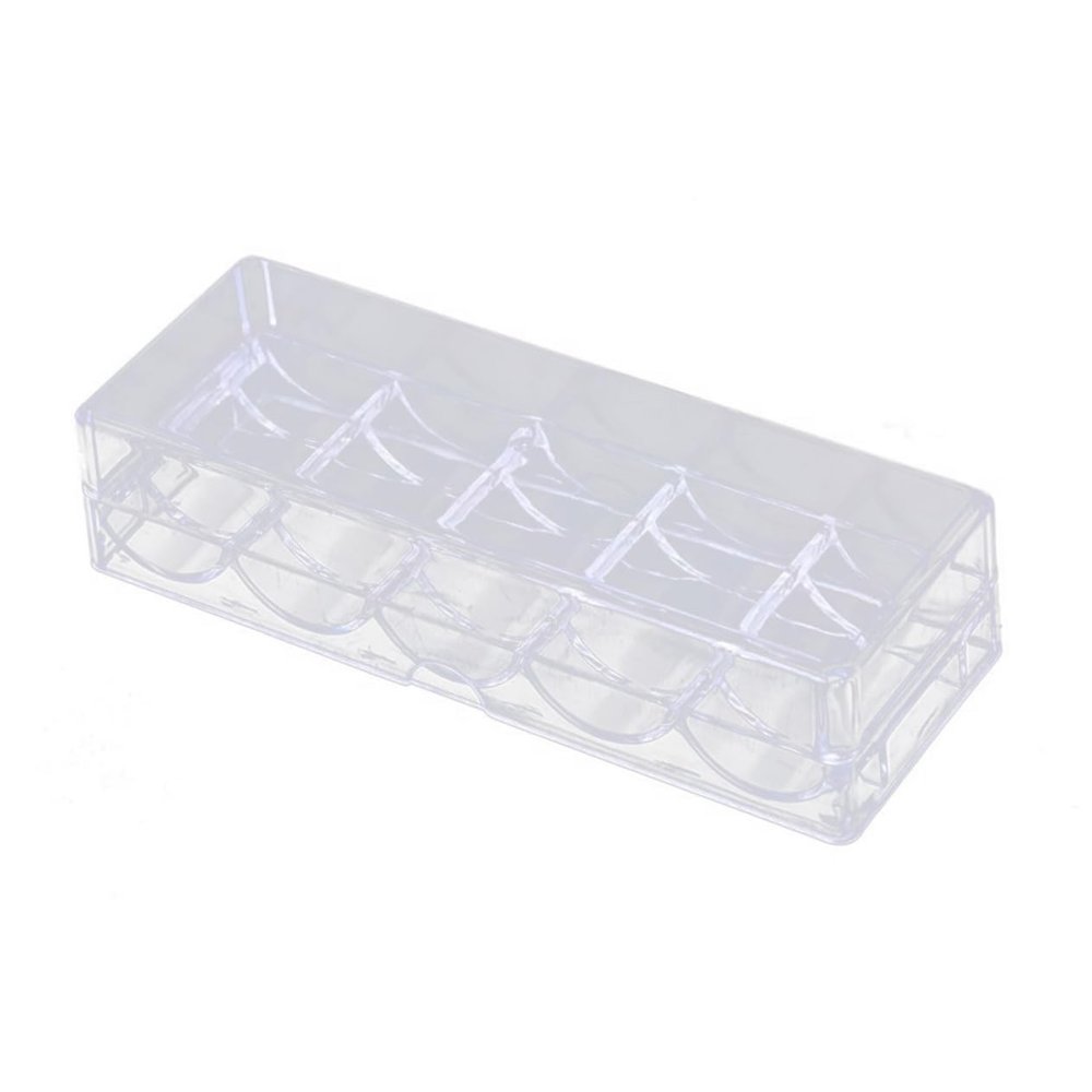 Garneck 1 x Acrylic Poker Chips Organiser with Lid Transparent Storage Box for Chips for Game and Parties, Stable and for Tidy Storage