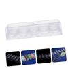Garneck 1 x Acrylic Poker Chips Organiser with Lid Transparent Storage Box for Chips for Game and Parties, Stable and for Tidy Storage view 2