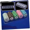 Garneck 1 x Acrylic Poker Chips Organiser with Lid Transparent Storage Box for Chips for Game and Parties, Stable and for Tidy Storage view 4