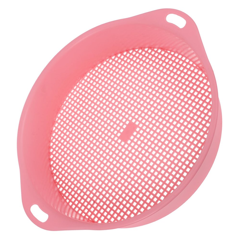 Homoyoyo Multi-use Soil Sifting Pan Durable Garden Sifter for Stones and Essential Tool for Planting and Beach Play Lightweight Design Pink