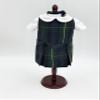 18 inch Doll Outfit-School Plaid Jumper Include Blouse and Hair Accessory/Add on Option: Sock and Shoe (Doll is not Included) (Dropped Waist Jumper,Sock,ShinyBlack Shoe, Plaid 83) view 2