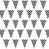 100Ft Checkered Flag Banner, Race Car Themed Birthday Party Decorations Supplies, Black and White Checkered Pennant Racing Banner view 1