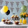 100Ft Checkered Flag Banner, Race Car Themed Birthday Party Decorations Supplies, Black and White Checkered Pennant Racing Banner view 4