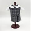18 inch Doll Outfit-School Plaid Jumper Include Blouse and Hair Accessory/Add on Option: Sock and Shoe (Doll is not Included) (Dropped Waist Jumper,Sock,ShinyBlack Shoe, Plaid 42) view 2