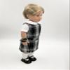 18 inch Doll Outfit-School Plaid Jumper Include Blouse and Hair Accessory/Add on Option: Sock and Shoe (Doll is not Included) (Dropped Waist Jumper,Sock,ShinyBlack Shoe, Plaid 61) view 3