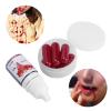 Fake Blood Capsules ,Halloween Fake Blood Makeup,Washable Face Blood Makeup Paint, Halloween Makeup Blood Costume Cosplay Prop Party Trick Supplies view 4