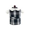 18 inch Doll Outfit-School Plaid Jumper Include Blouse and Hair Accessory/Add on Option: Sock and Shoe (Doll is not Included) (Dropped Waist Jumper Only, Plaid 80) view 1