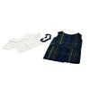 18 inch Doll Outfit-School Plaid Jumper Include Blouse and Hair Accessory/Add on Option: Sock and Shoe (Doll is not Included) (Dropped Waist Jumper,Sock,ShinyBlack Shoe, Plaid 55) view 3