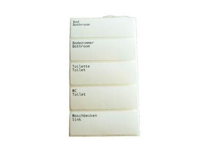 100 German General Vocabulary Stickers | Passive Learning Essentials | German Language Stickers | Beginner Vocabulary Essentials (Bathroom)