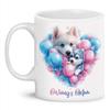 Custom Cute Mother And Baby Dog Mug, Personalized Choose Name Ceramic Cup 11oz 15oz, Happy Mother's Day Coffee Mug, Customized Dog Keepsake Cup, Novelty White Mug For Mom view 1