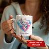 Custom Cute Mother And Baby Dog Mug, Personalized Choose Name Ceramic Cup 11oz 15oz, Happy Mother's Day Coffee Mug, Customized Dog Keepsake Cup, Novelty White Mug For Mom view 2
