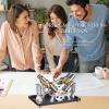 4-Cylinder Hot Air Stirling Engine Model Kit with Generator,Ready-to-Start Full Metal Kit,Stainless Steel Heating Tube & Copper Head,Precision CNC Parts,for Physics Demo & Engineering Collection view 3