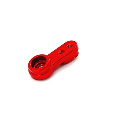 1 PCS Metal Servo Arm Servo Horn for FMS FCX24 1/24 RC Crawler Car Replacement Parts(Red)