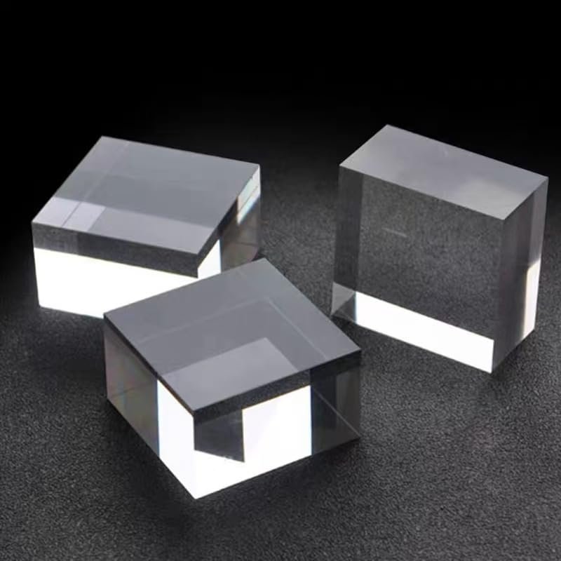 2x Acrylic blocks for display Acrylic Square Display Block 10x10x2CM 3.9x 3.9x0.78 Inches Edge Polished Clear Display Pedestal Display Base s2a