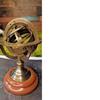 Antique Style Decorative Brass Armillary Sphere Globe with Wooden Base Astronomical Sundial 5 Inches view 1